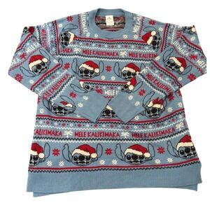 Disney Stitch Mele Kalikimaka‎ Ugly Christmas Sweater Light Up XL